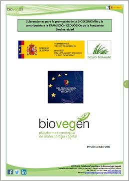 Informe BIOVEGEN. Convocatoria de subvenciones para la promoción de la Bioeconomía y la contribución a la Transición Ecológica de la Fundación Biodiversidad