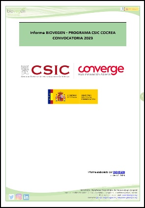 Protegido: Informe BIOVEGEN. Programa CSIC COCREA Convocatoria 2023