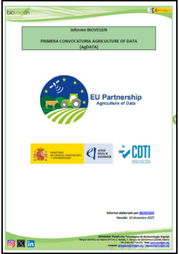 Informe BIOVEGEN. Primera Convocatoria Agriculture Of Data(AgDATA)